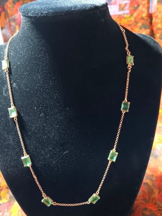 Lauren Ralph Lauren Jewelry - Lauren Ralph Lauren Green Glass Necklace & Earrings Set
